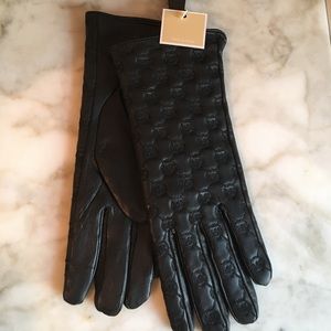Micheal Kors Logo Leather gloves NWT SALE!!